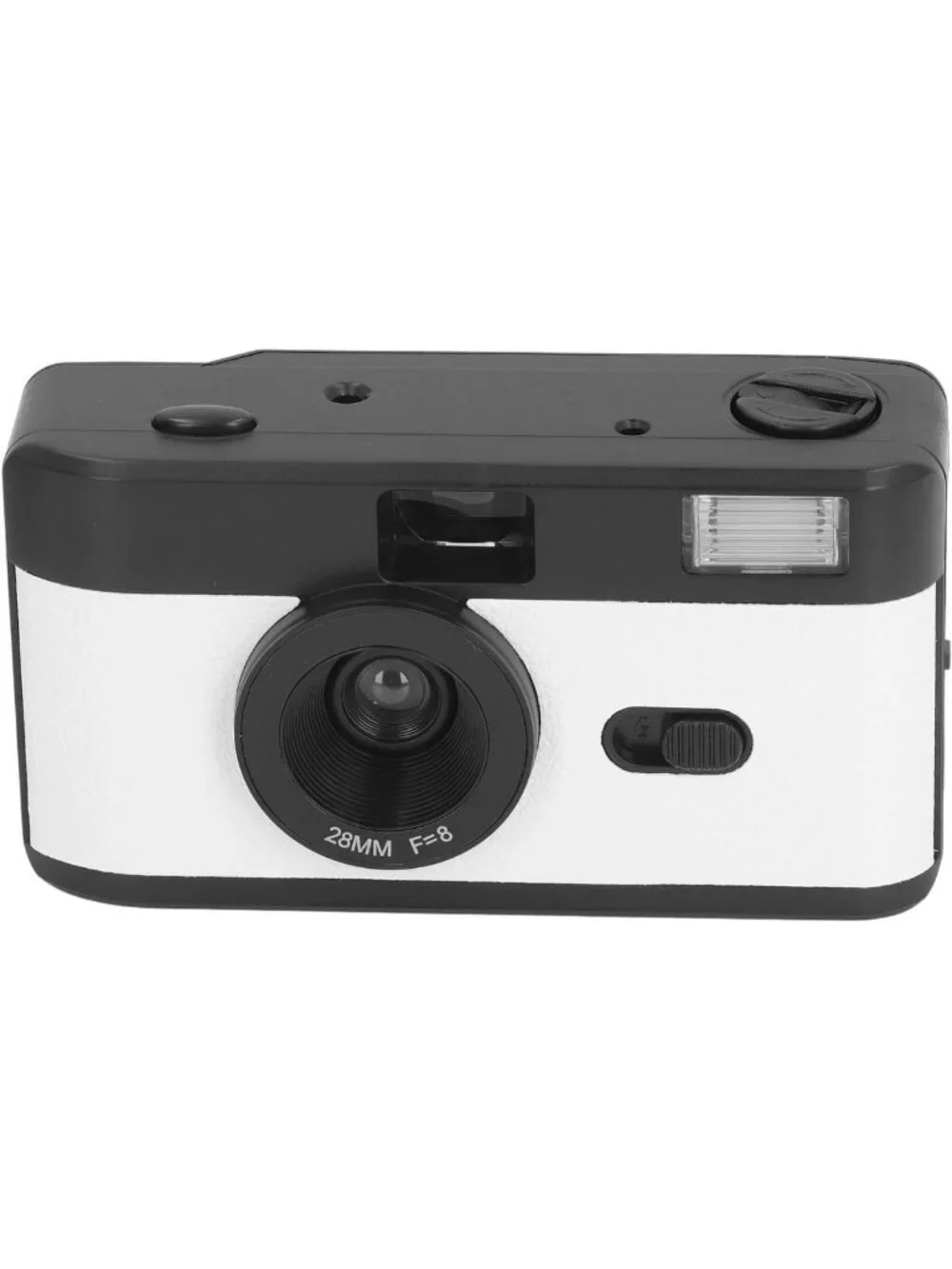Vintage 35mm Reusable Film Camera with Flash - Supports Color & B&W Film